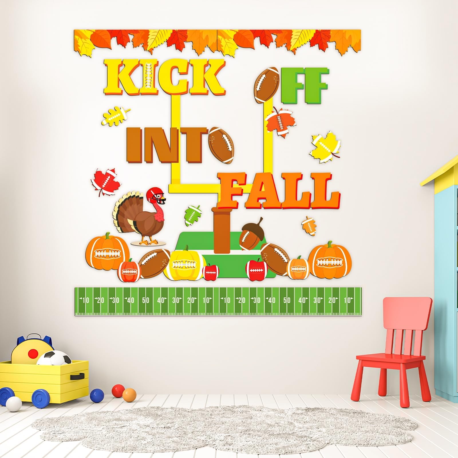 Snapklik.com : Fall Football Bulletin Board Decorations Kick Off Into ...