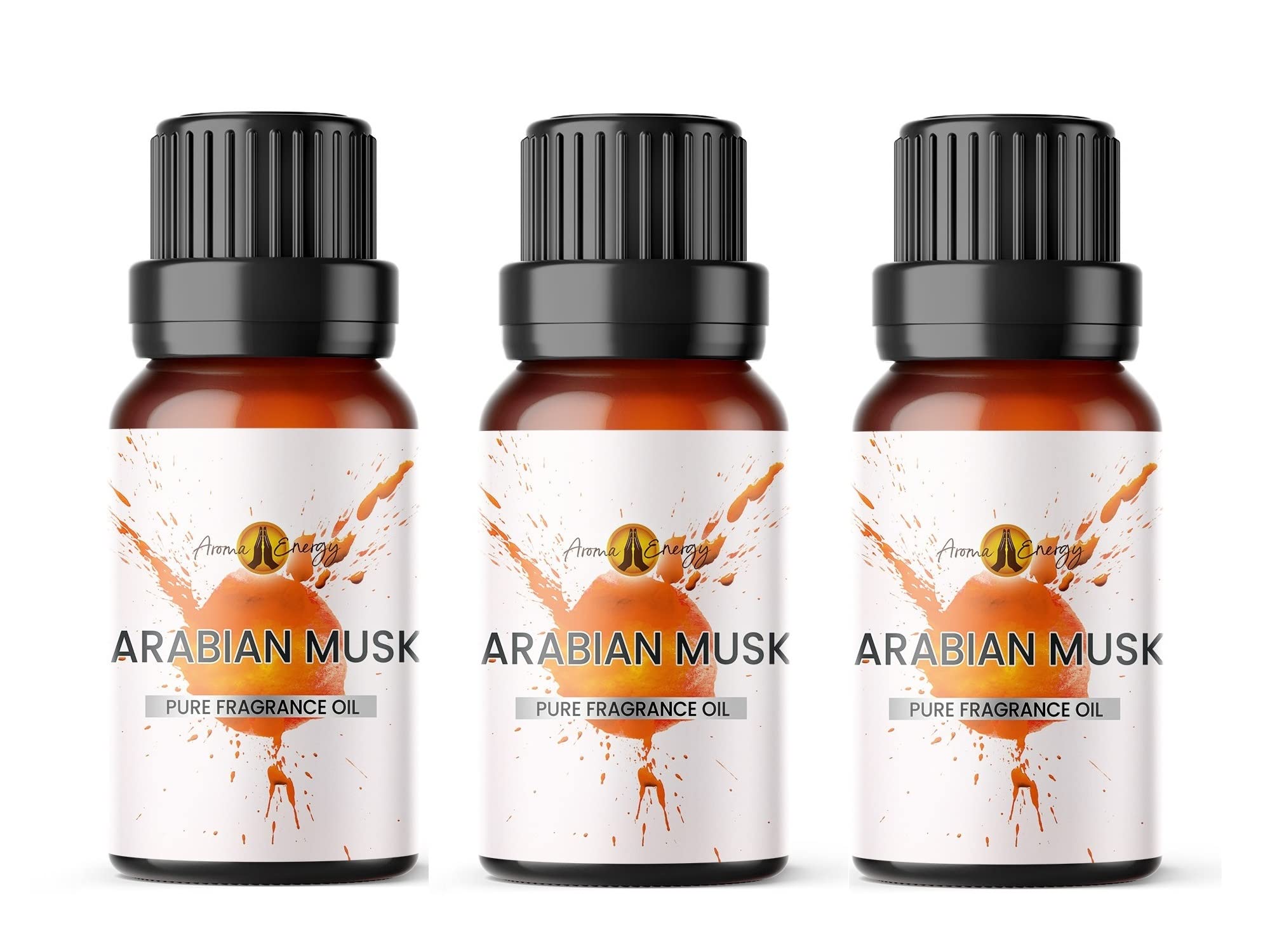 Aroma Energy | Arabian Musk Fragrance Oil 30ml (3 x 10ml) Highly Scented Oil for Diffuser, Candles, Soap Making, Wax Melt, Slime, Perfume | Vegan, Made in UK