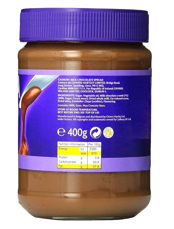 Cadbury Smooth Spread Milk Chocolate 400g - Pack of 2