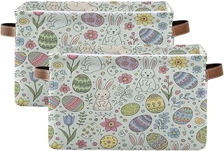 Lovely Easter Pattern Storage Baskets Foldable Fabric Baskets Large Storage Bins for Organizing Shelves Closet Home, Decorate Your Rooms