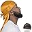ForceWave Silky Durag for Men Wave Cap Satin Dorag for Men Women 360 Wave (Gold)