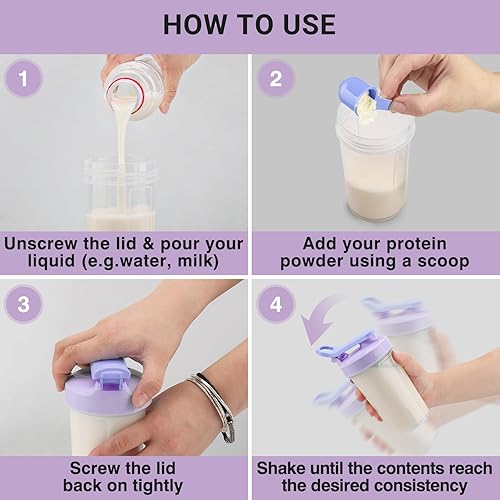 Miniatura 4 de Vaso mezclador de proteínas de 12 onzas  Vasos mezcladores de grado alimenticio para batidos de proteínas de 12 onzas  Vasos mezcladores pequeños