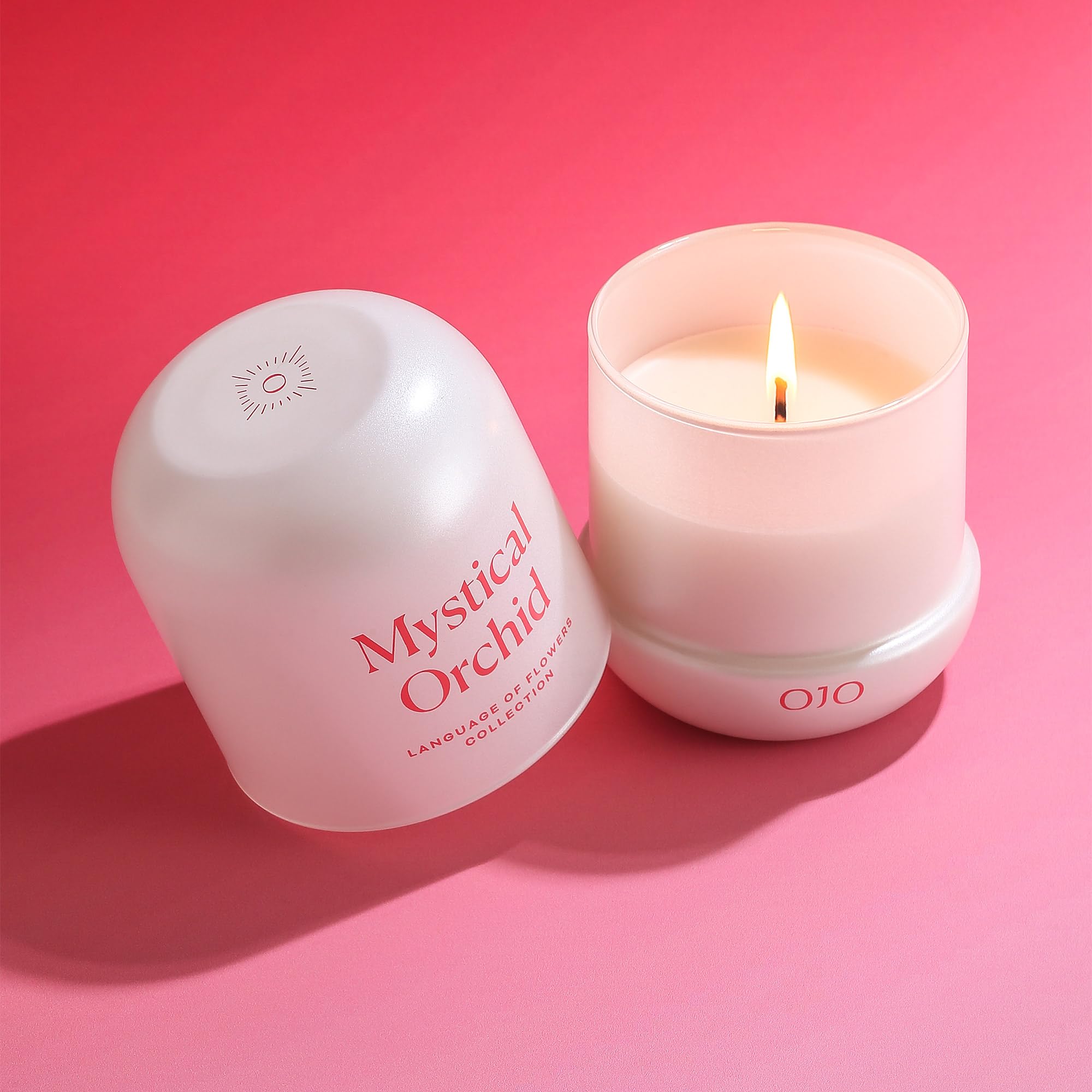 OJO Mystical Orchid Scented Candle – 7.8 oz Jar Candle with Vanilla Orchid, Balsamic, Floral Notes | Over 35-Hour Long-Lasting Burn | Premium Blend Wax, Home Fragrance and Gift for Special Days