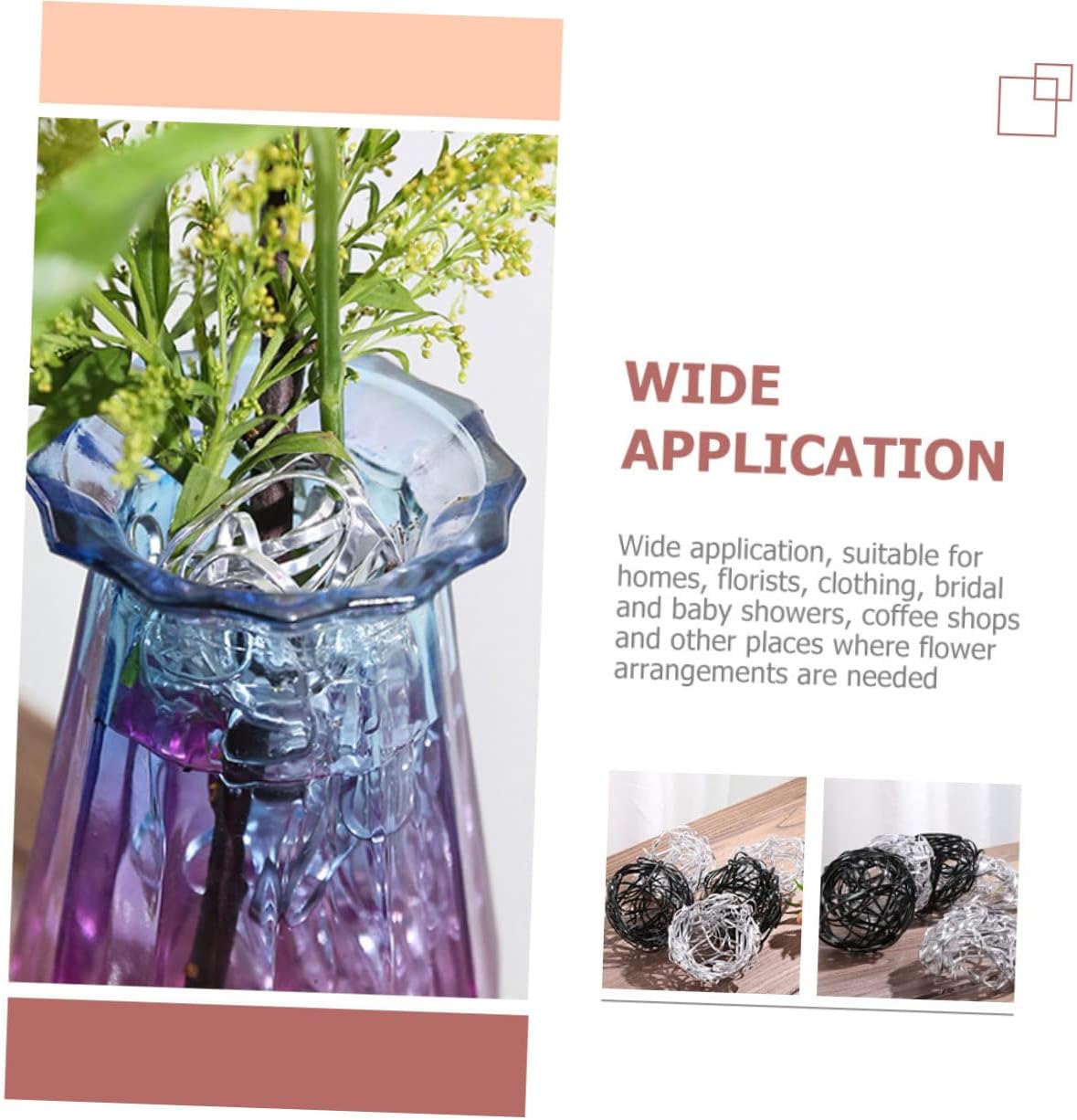 MUELODSIC 4pcs Flower Frog Floral Arrangement Fixing Tools Cage for Easy Flower Stem Design for Home Decor and Projects