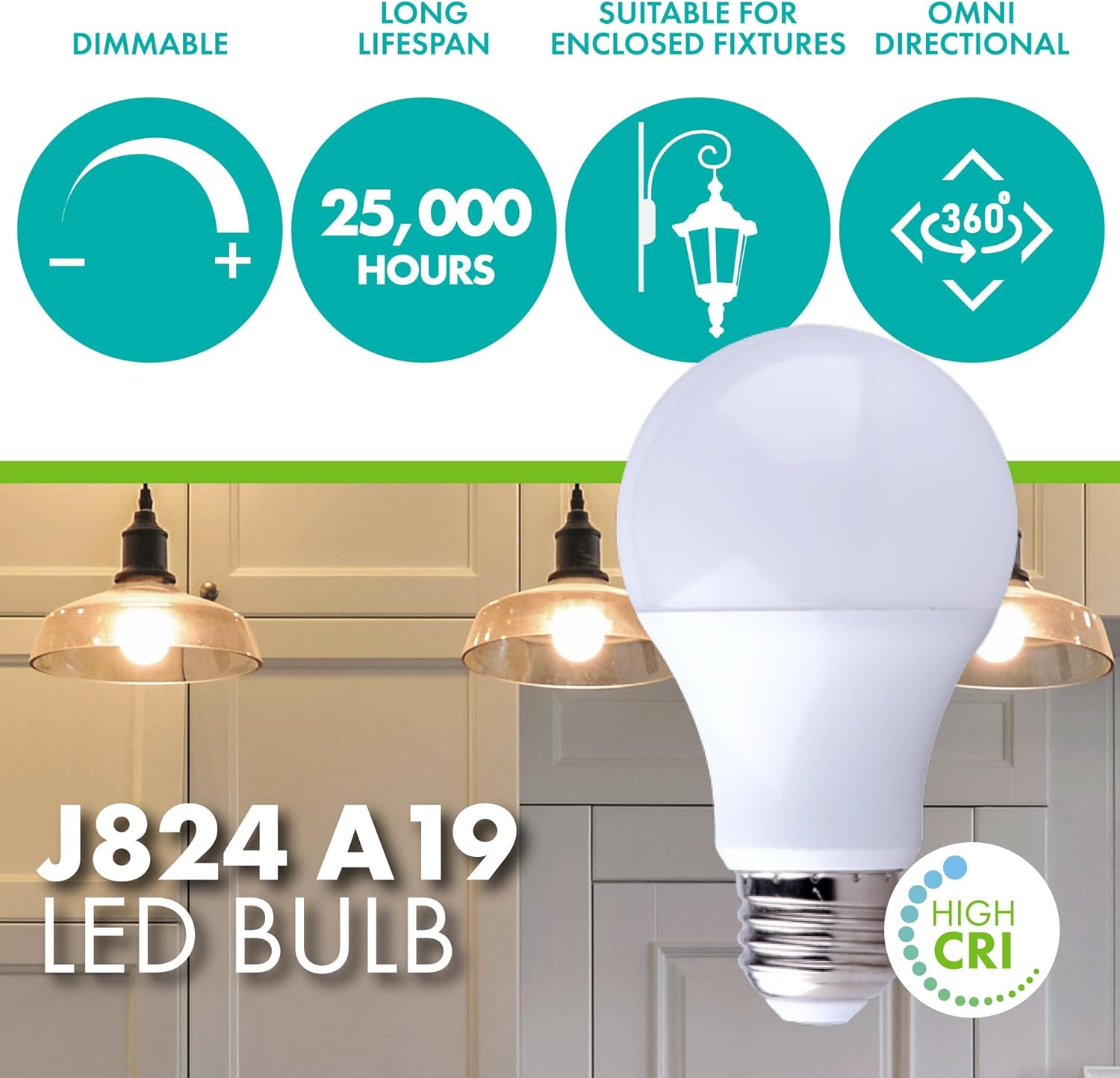 Simply Conserve 9 Watt Dimmable A19 LED Light Bulbs, 50-Pack Bulk, Warm White 2700 Kelvin, 120 Volts, 25000 Hour, Energy Star-Rated, CA JA8-Compliant