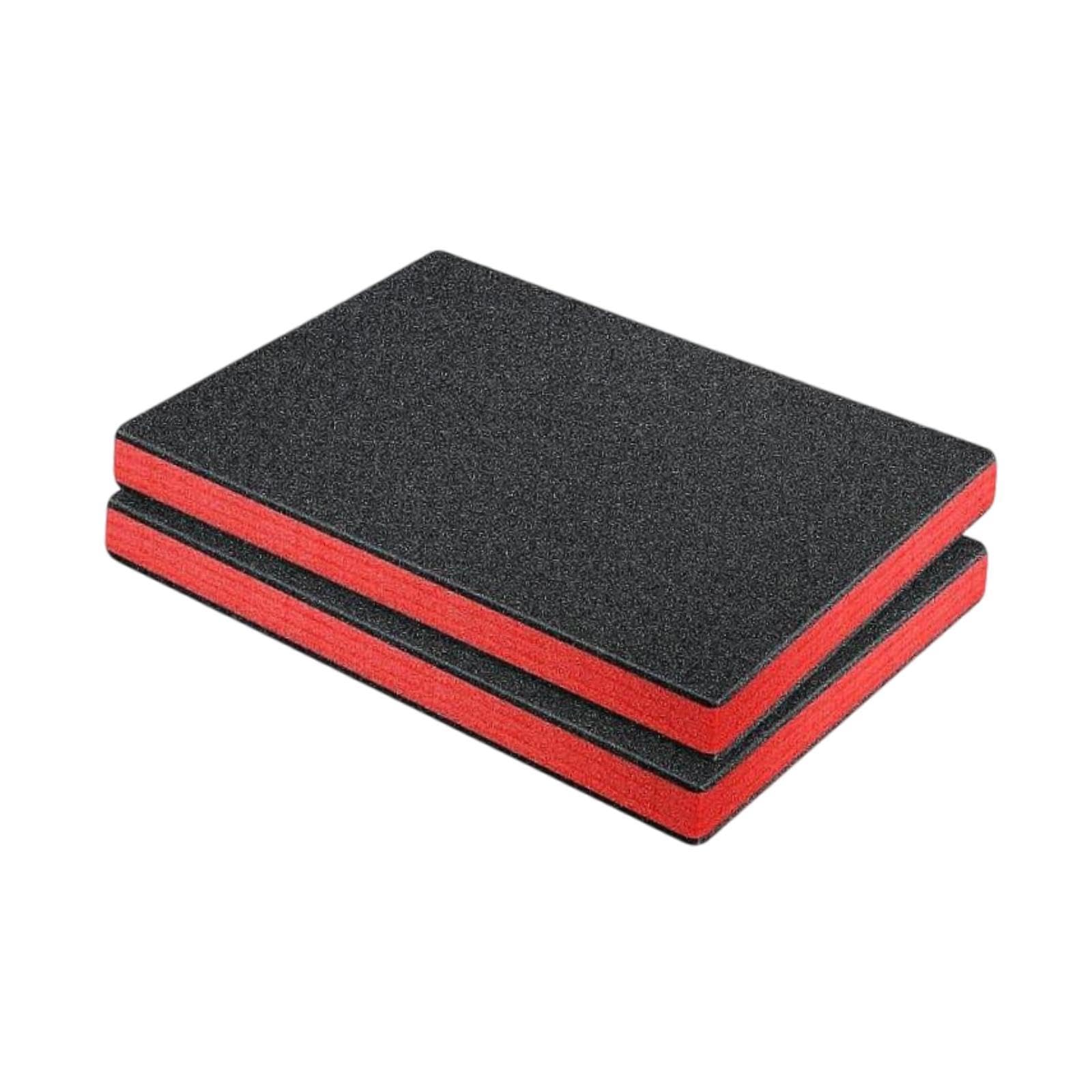 Generic 2 Schaumstoffeinsätze für Werkzeugboxen, zuschneidbar, wiederverwendbar, abnehmbar für Werkzeugkästen zur Polsterung, 45 cm x 30 cm x 5 cm