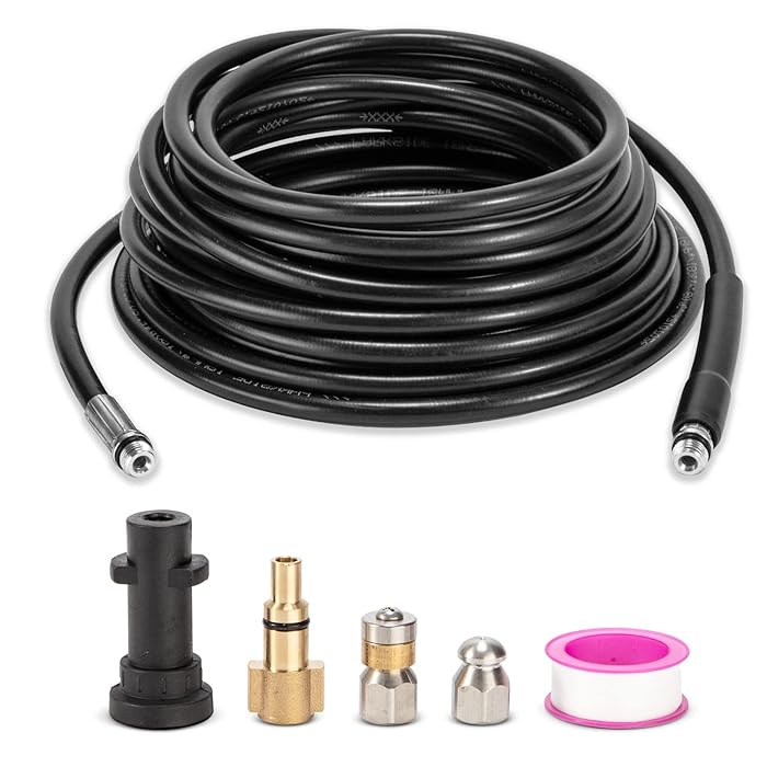 Buy 10M High Pressure Washer Drain Pipe Hose Cleaning Kit, with Jet
