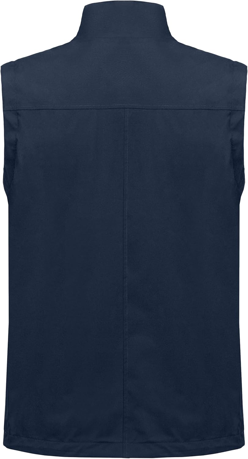 Little Donkey Andy Men's Lightweight Quick Dry Vest Windproof Sleeveless Jacket with 11 Pockets for Travel Fishing Hiking