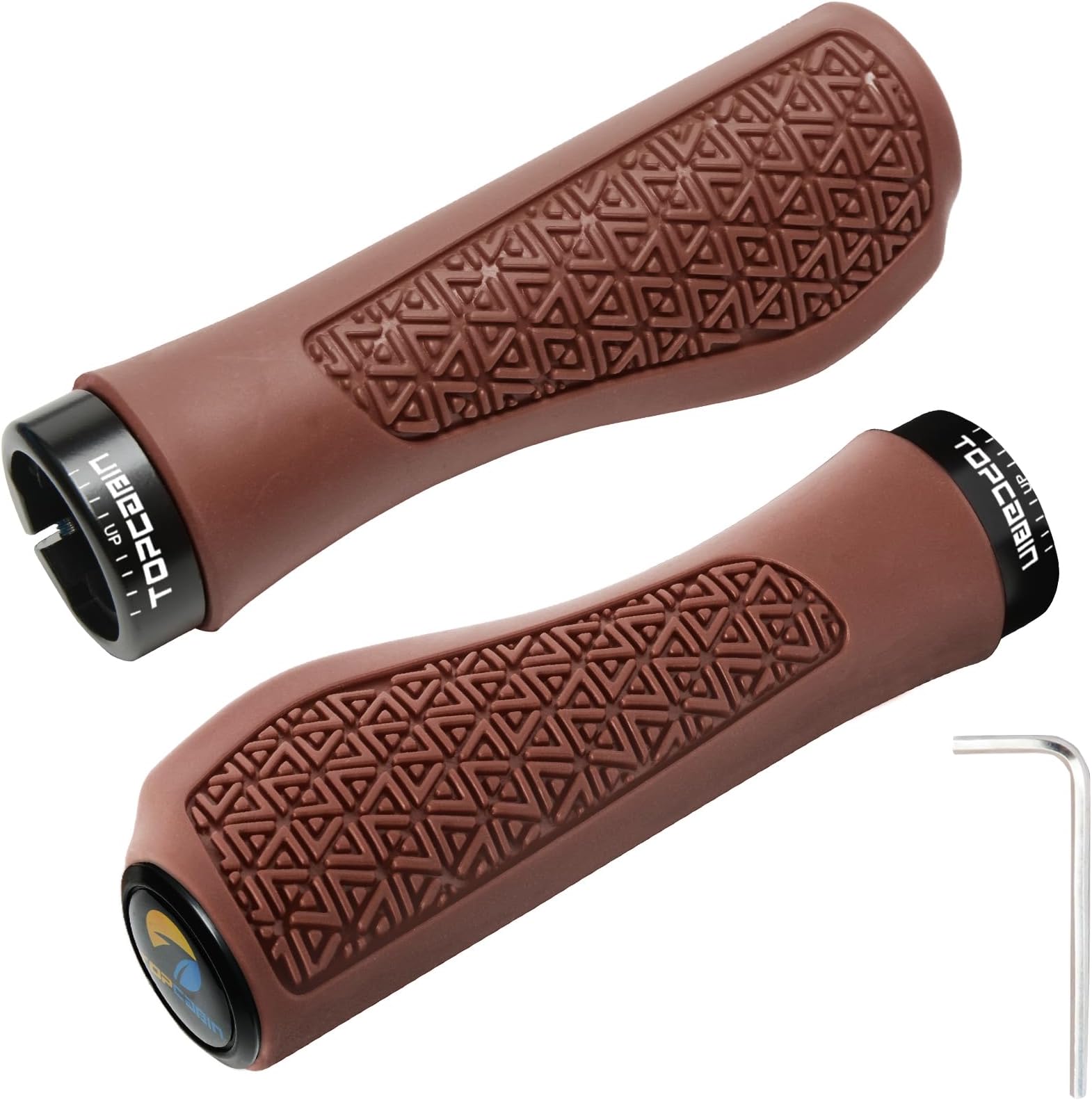 Bicycles Handlebar Grips, Aluminum Lock-on Ergonomic Bike Grips, Cushion Vibrations Comfort Bike Handlebar Grips, Mountain MTB BMX Bicycles Grips for Scooter