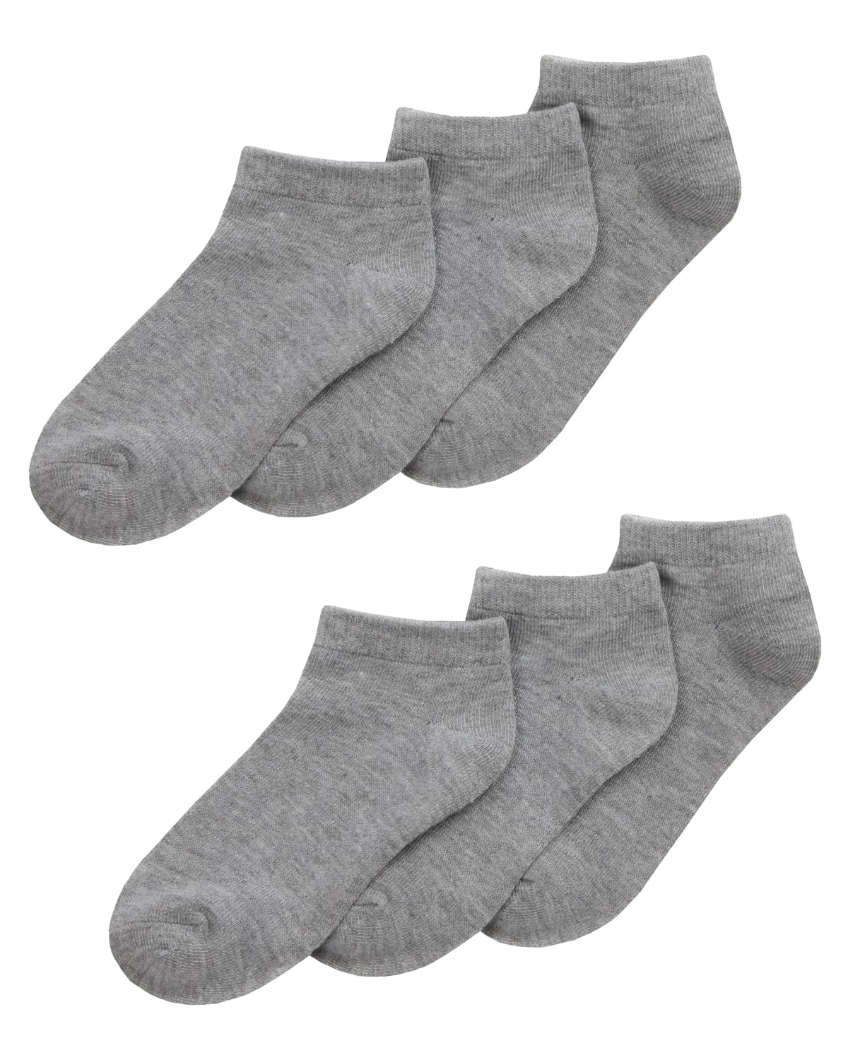 Undercover 6 Pairs Kids Bamboo Trainer Socks 42B796 Grey 9-12