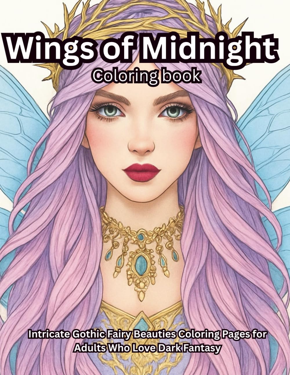 Wings of Midnight:: Intricate Gothic Fairy Beauties Coloring Pages for Adults Who Love Dark Fantasy