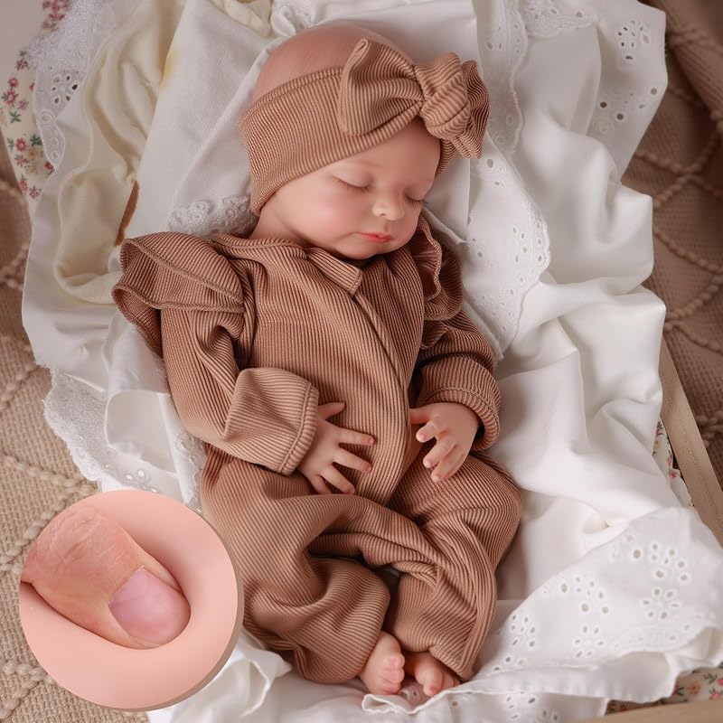 BABESIDE Muñeca de silicona de 16 pulgadas con peso de 4 libras, muñecas recién nacidas realistas | Reborn Baby Dolls Silicona Cuerpo Completo Silicona Platino, Sin Vinilo, Regalo de Cumpleaños y Navidad para Mayores de 3 Años y Coleccionistas