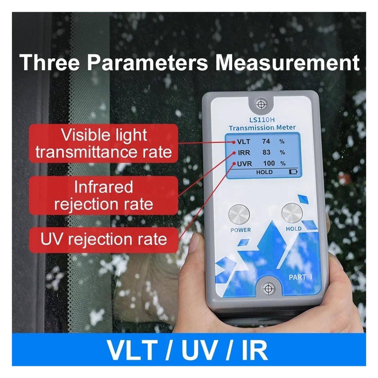 LS110H geteiltes Fenstertönungsmessgerät 1400 nm IR UV for Auto