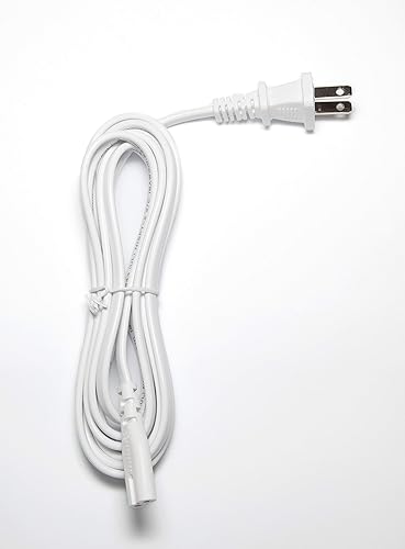 Miniatura 2 de OMNIHIL - Cable de alimentación de CA blanco de 10 pies de largo compatible con el calentador de botellas Chicco NaturalFit 06785U
