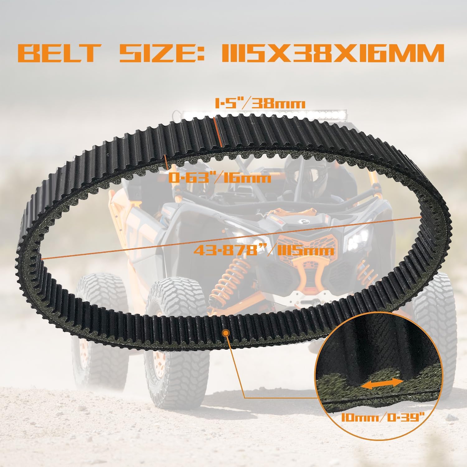 KARSEE 422280652 Heavy Duty High Performance CVT Drive Belt Compatible with Can am Maverick X3 Turbo X XDS XRS XMR MAX All Models 2017-2022 422280280 422280651