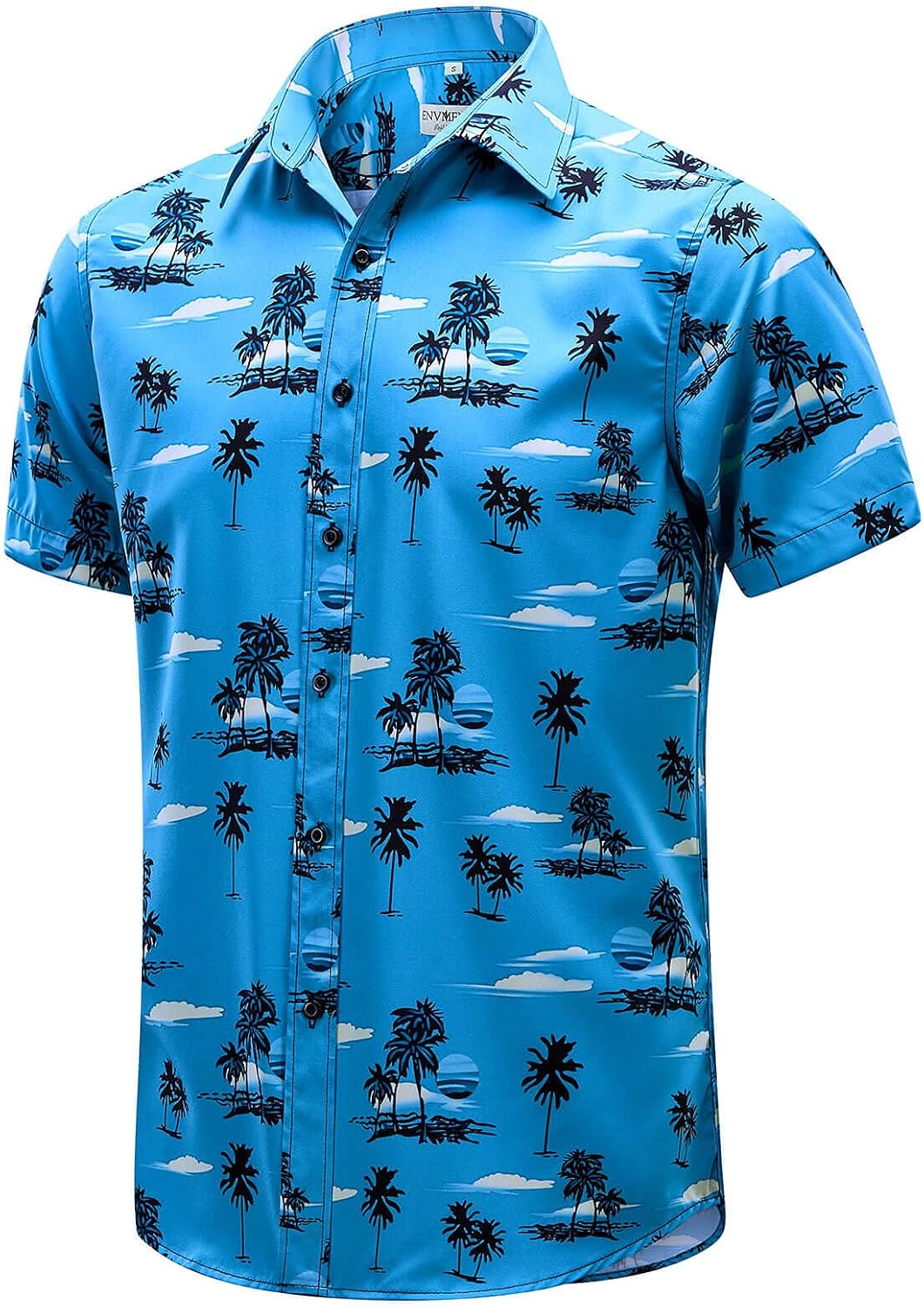 EVNMENST Hawaiian Shirt For Men - Printed Short Sleeve Button Down Aloha Shirt, Lightweight & Breathable - View #11