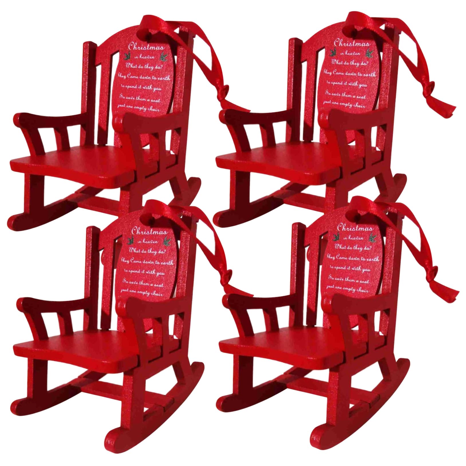 Chaise à bascule rouge de Noël pour honorer la mémoire de nos proches disparus