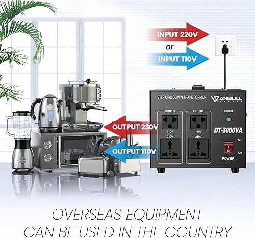 Miniatura 6 de Anbull Transformador convertidor de voltaje de 3000 vatios, elevador hacia abajo 110 V 220 V, convertidor de voltaje de 220 a 110, resistente,