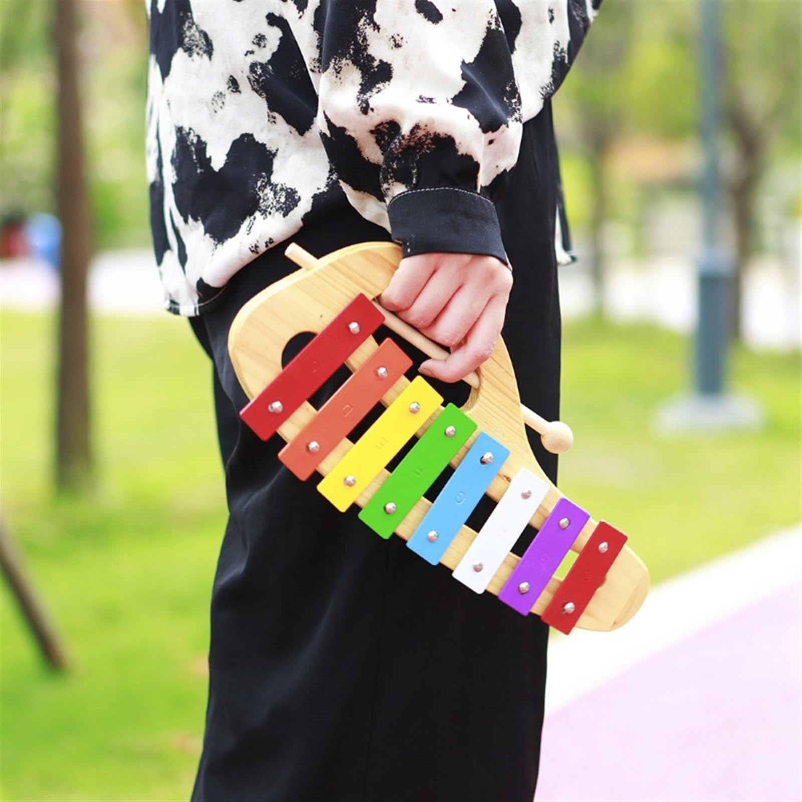 Xylophone Xylophone À 8 Notes Avec Maillet En Plastique Boîte De Rangement Instrument De Musique À Percussion Pour Débutant