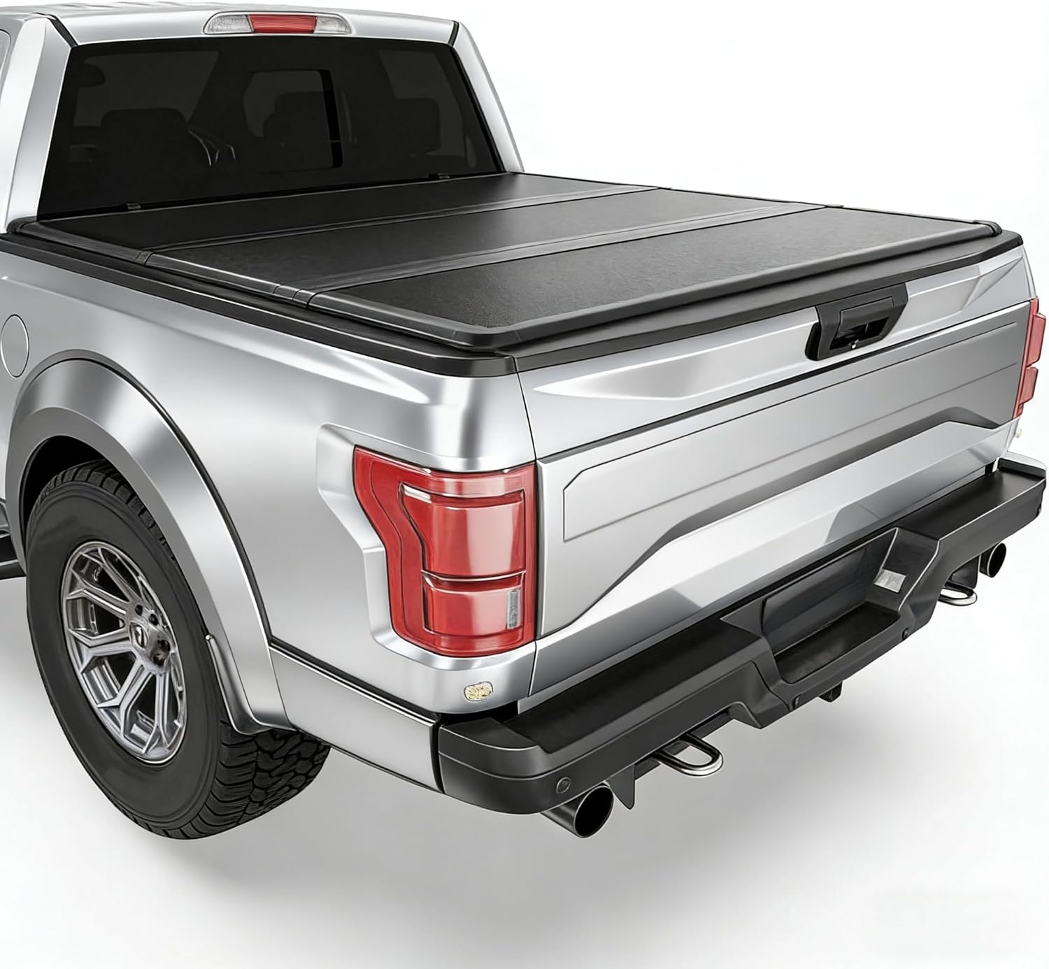 5ft Hard Folding Fiberglass Truck Bed Tonneau Cover for 2019-2025 Ford Ranger 5' 1" (61") Bed | Waterproof | Theftproof |Snow Proof | Security Lock | Easy to Install | Not fit Cargo Management Rails