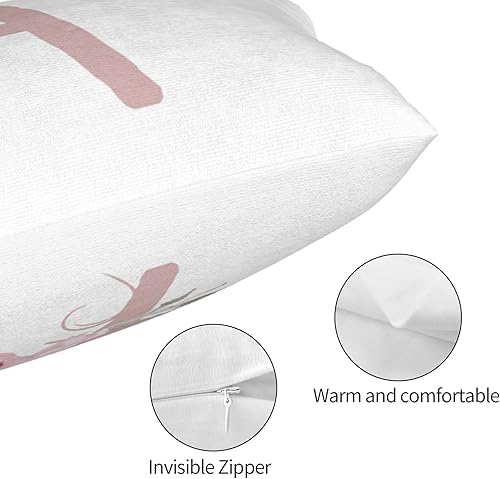 Miniatura 3 de Fundas de almohada del alfabeto A, 14 x 20 pulgadas, fundas de almohada con monograma floral rosa, fundas de almohada con letra A, funda de almohada