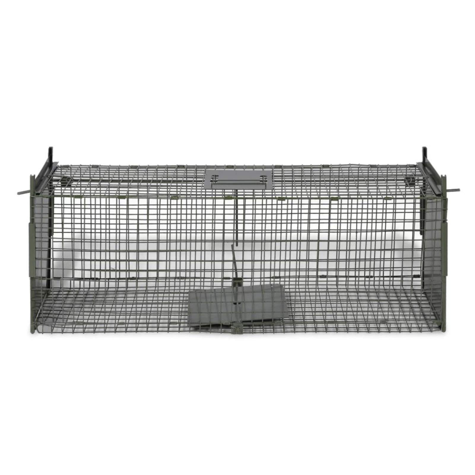 LAPOOH Trampa para Animales Vivos 2 Puertas, Trampa para Gatos, Jaula Trampa Pajaros, Jaula Trampa Palomas, Jaulas Atrapa Gatos, Jaula Trampa para Conejos