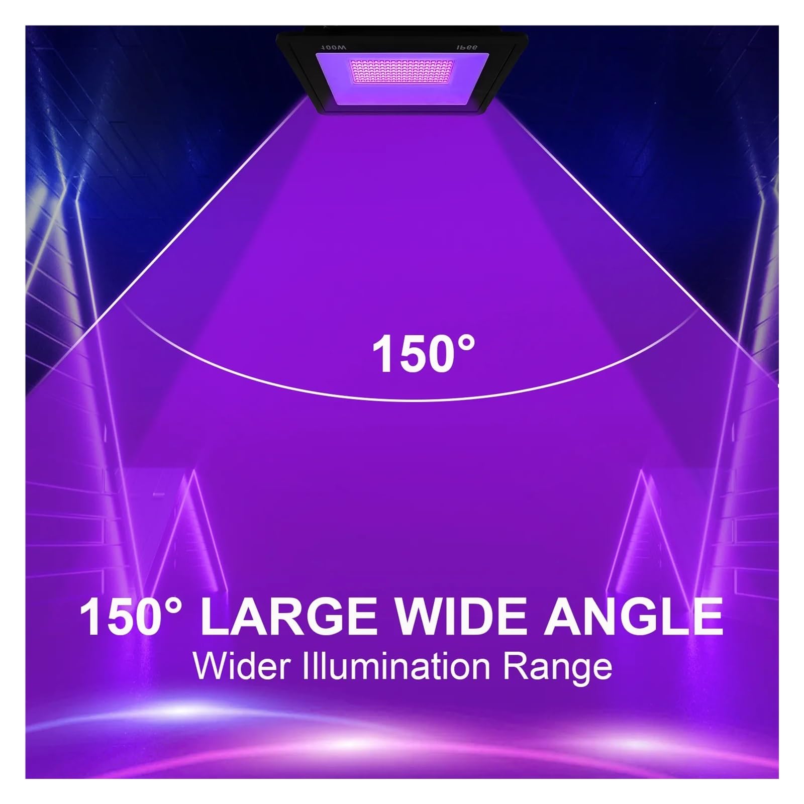 2PCS 30W LED UV Luci Nere IP66 Stage Blacklight Ultraviolet Flood Effect Light for Halloween Xmas Dance DJ Disco Party