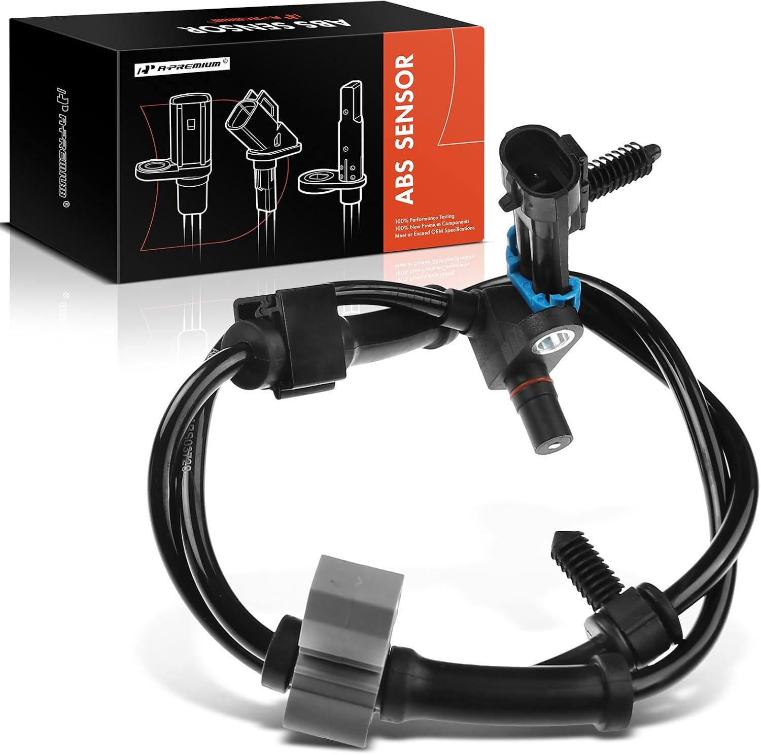A-Premium Front Left/Right ABS Wheel Speed Sensor Compatible with Cadillac, Chevy & GMC - Silverado, Sierra, Escalade, Tahoe, Yukon, H2, Savana, Avalanche 1999 2000 2001 2002 2003 2004 2005