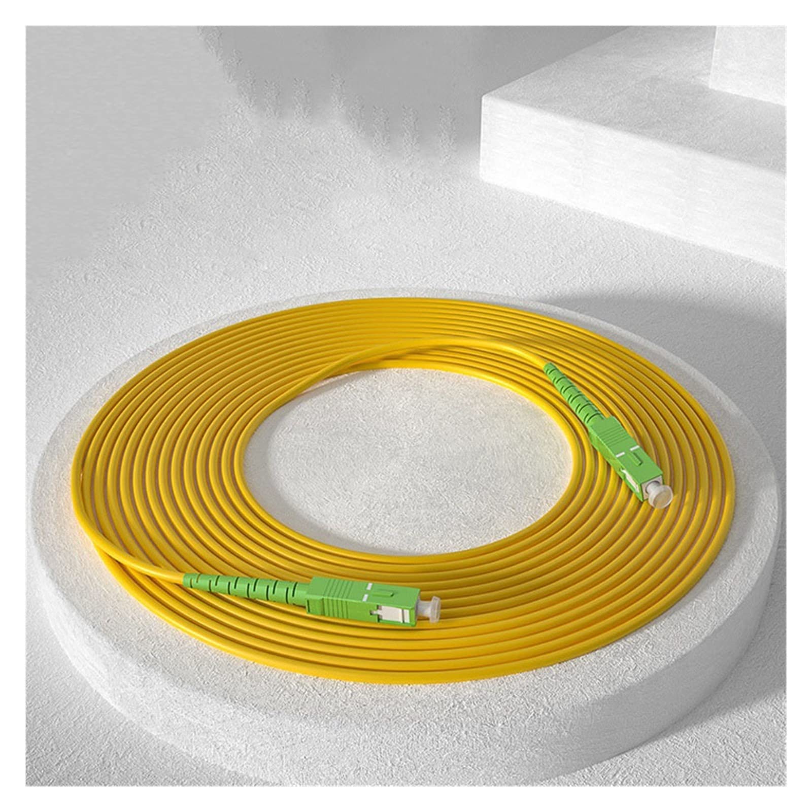 Lot de 10 câbles à fibre optique monomode SC AC Simplex 2,0 mm 9/125 um FT-TH Patch fibre optique Jumper Fibra Optica(30M 1PCS)