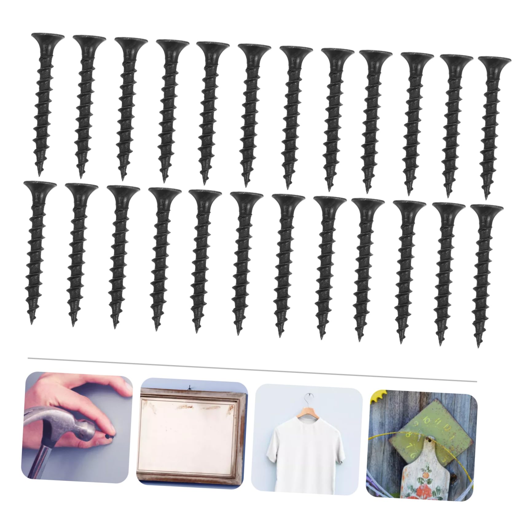 Alipis Dry Wall Screws Assortment Kit 100pcs Self-Tapping Metal Screws for Fixing
