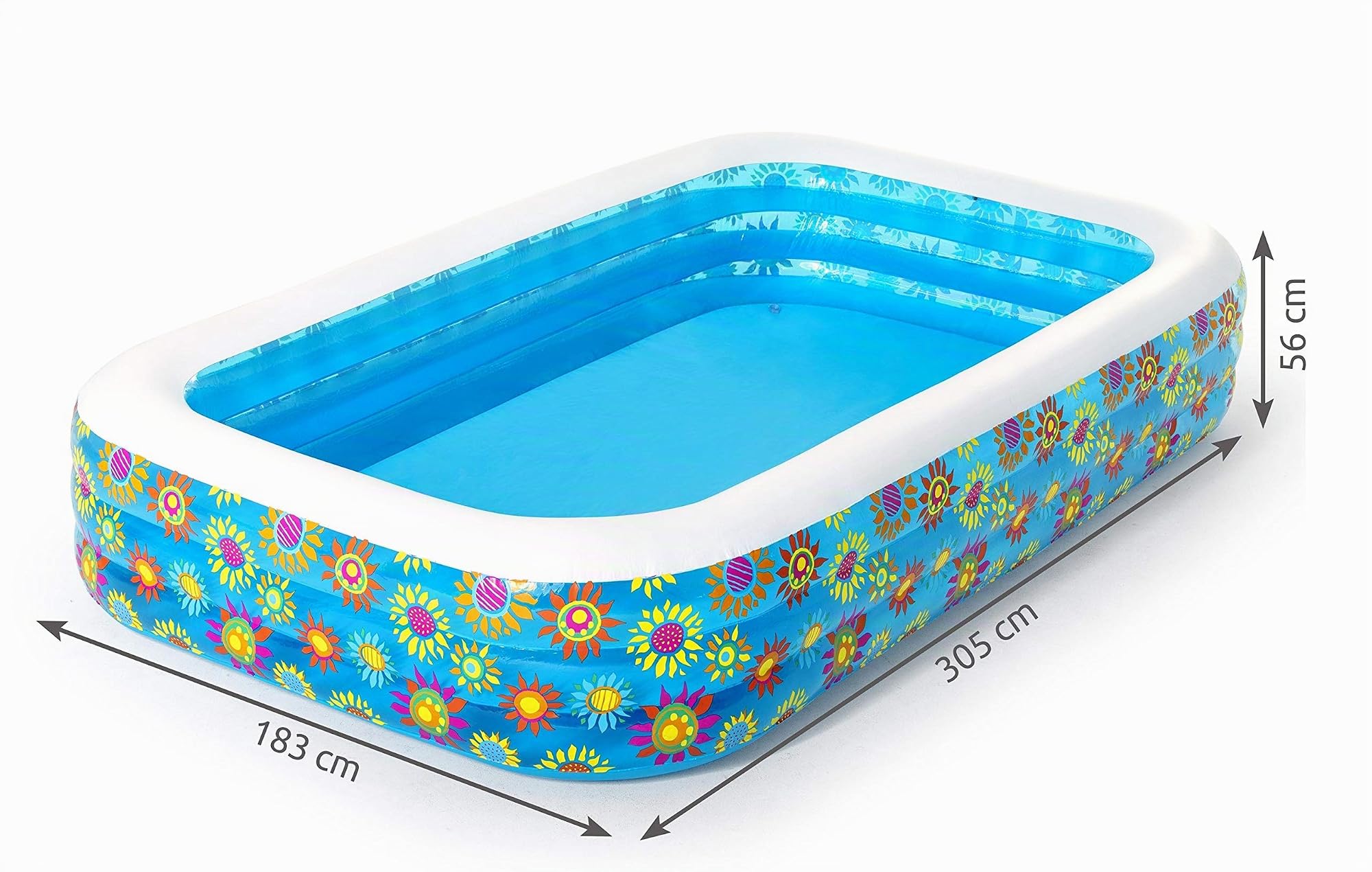 Bestway Family Pool, Fantasia, 305 x 183 x 56 cm, 305x183x56 cm