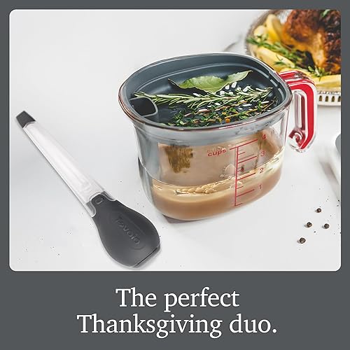 Vista 14 de Tovolo Baster para pavo con cepillo de limpieza, punta en ángulo sin goteo para cocinar jamón de pavo, tostado, grande, fácil de usar, bombilla