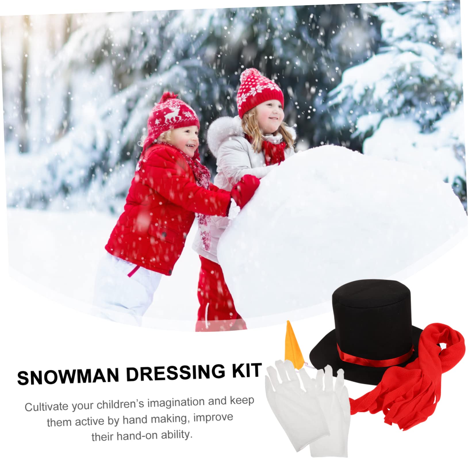 MAGICLULU Lot De 4 Déguisements De Bonhomme De Neige Décoration De Noël Figurines De Bonhomme De Neige Chapeaux De Bonhomme De Neige Pour L'Artisanat Bonhomme De Neige Lumineux