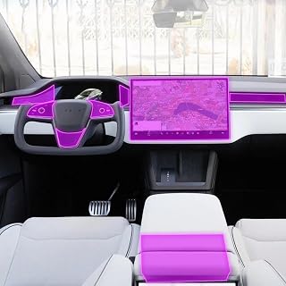 NBHB Película Interior do Carro Painel de controle de deslocamento console central Anti-risco transparente TPU Film Protection, para Tesla Modelo X 2023