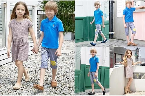 Miniatura 3 de Mocasines de piel de ante para niñas y niños, zapatos casuales para barco, zapatos de vestir, zapatos planos Oxford