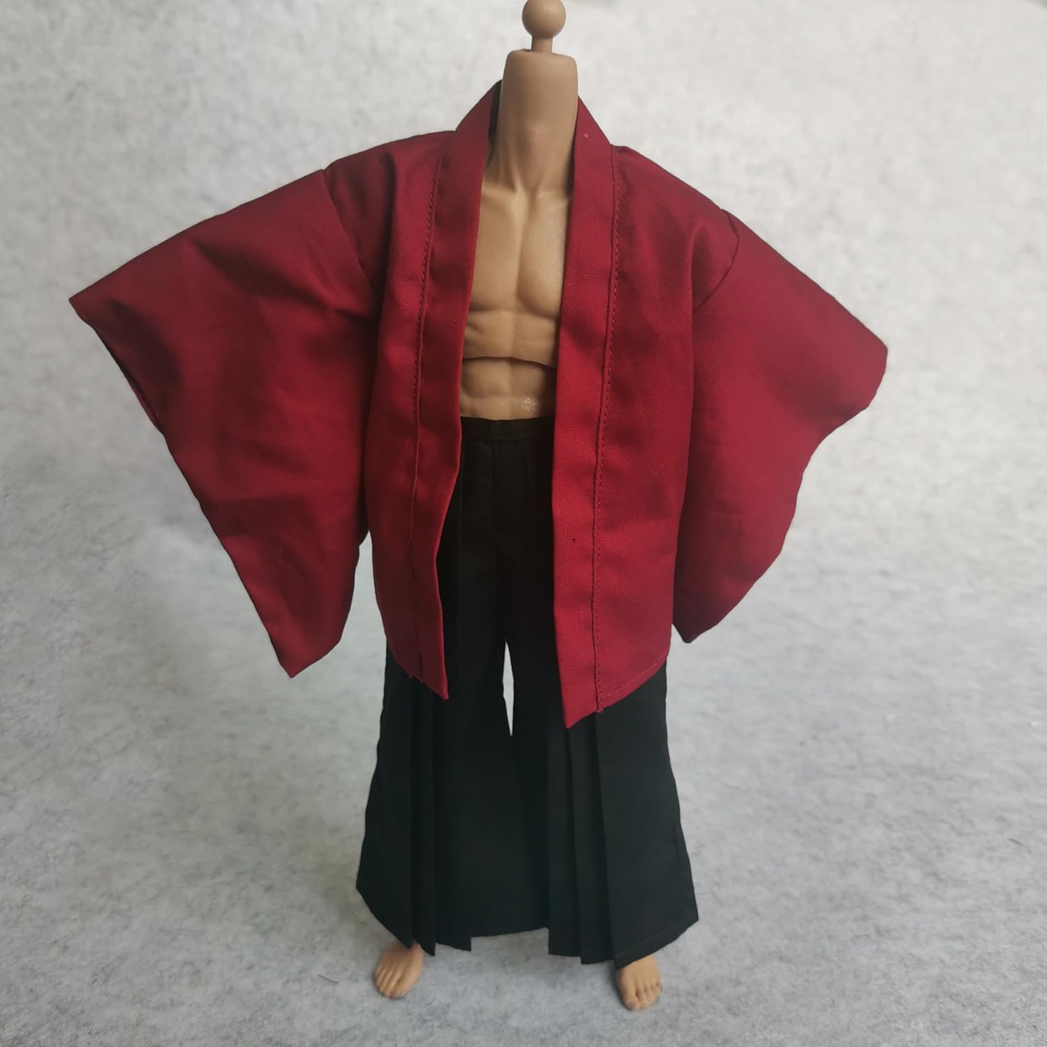 SSbeauty M 1/6 Samurai Uniform Kimono Clothes for 12" Male TBL Phicen Action Figure Doll Clothes (Red)
