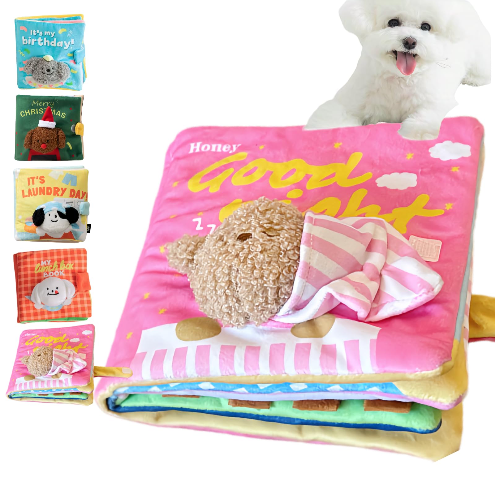 Tapis à renifler pour chien de petite taille - Jouet d'occupation et peluche interactive