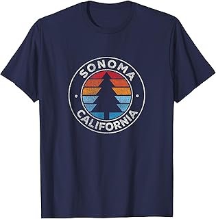 Sonoma California CA Vintage Graphic Retro 70s T-Shirt