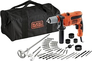 Black + Decker Cd714Crew2 Darbeli Matkap, Kırmızı,