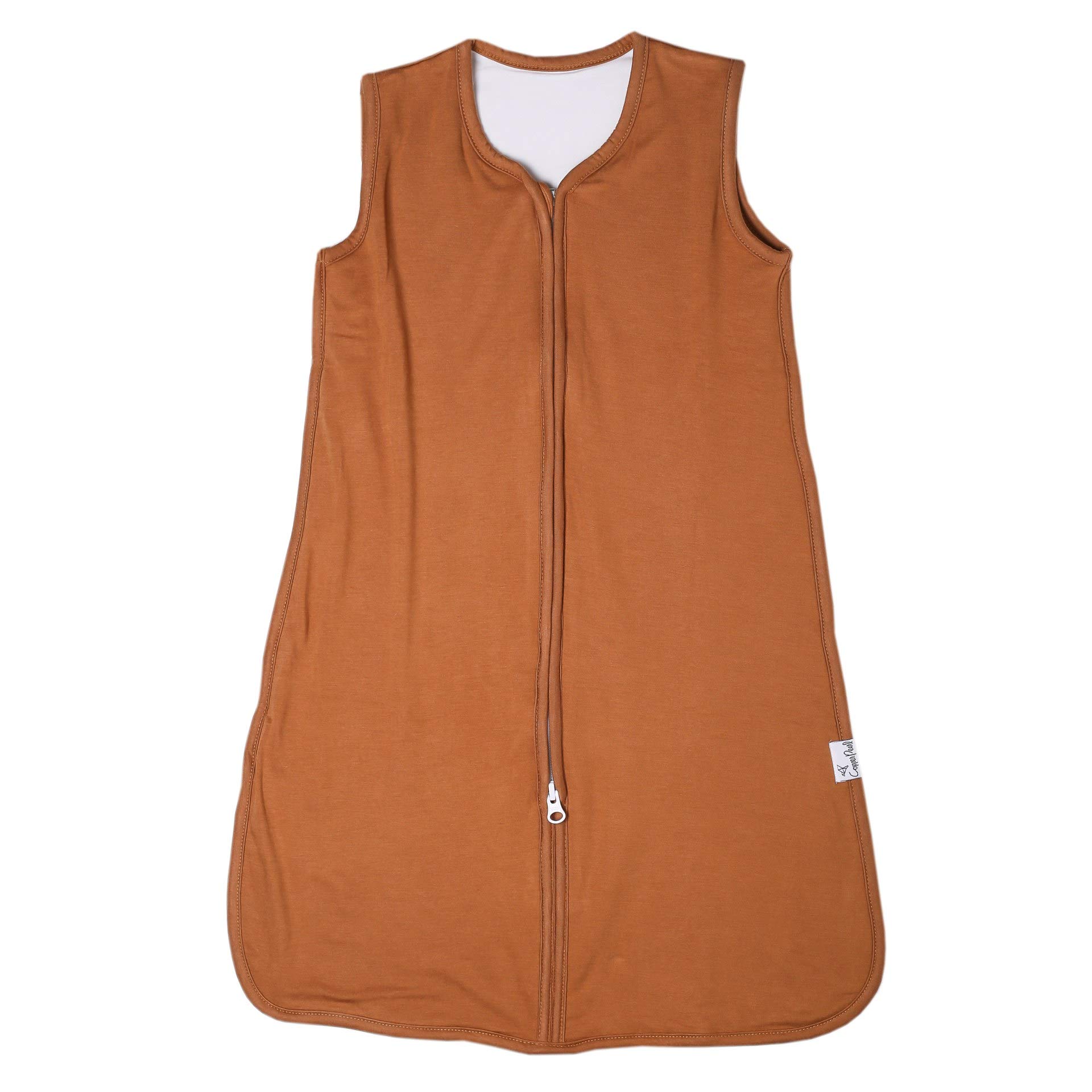 Copper Pearl Sleep Sack: Warm and Cozy Baby Bag in a Variety of Trendy Designs, Safe Alternative to Blankets, Sleeveless Baby Sleep Sack Swaddle Sizes Newborn to 24 Months - Camel