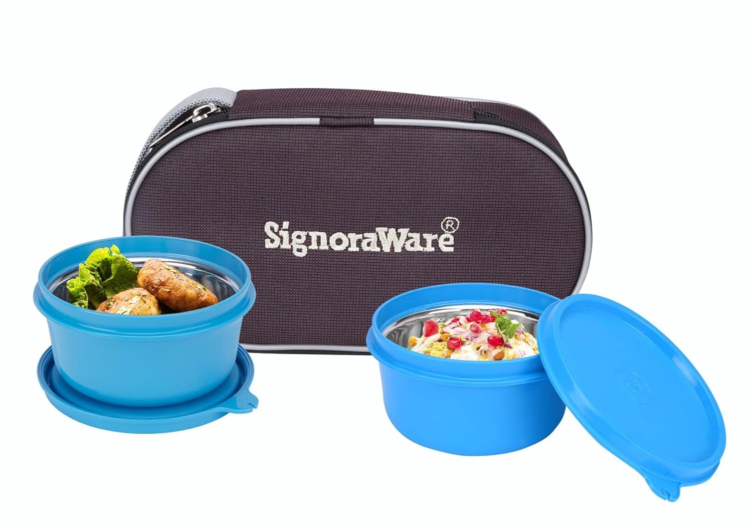 Buy Signoraware Monarch Midday Microwave Safe Lunch Box (2 Stainless