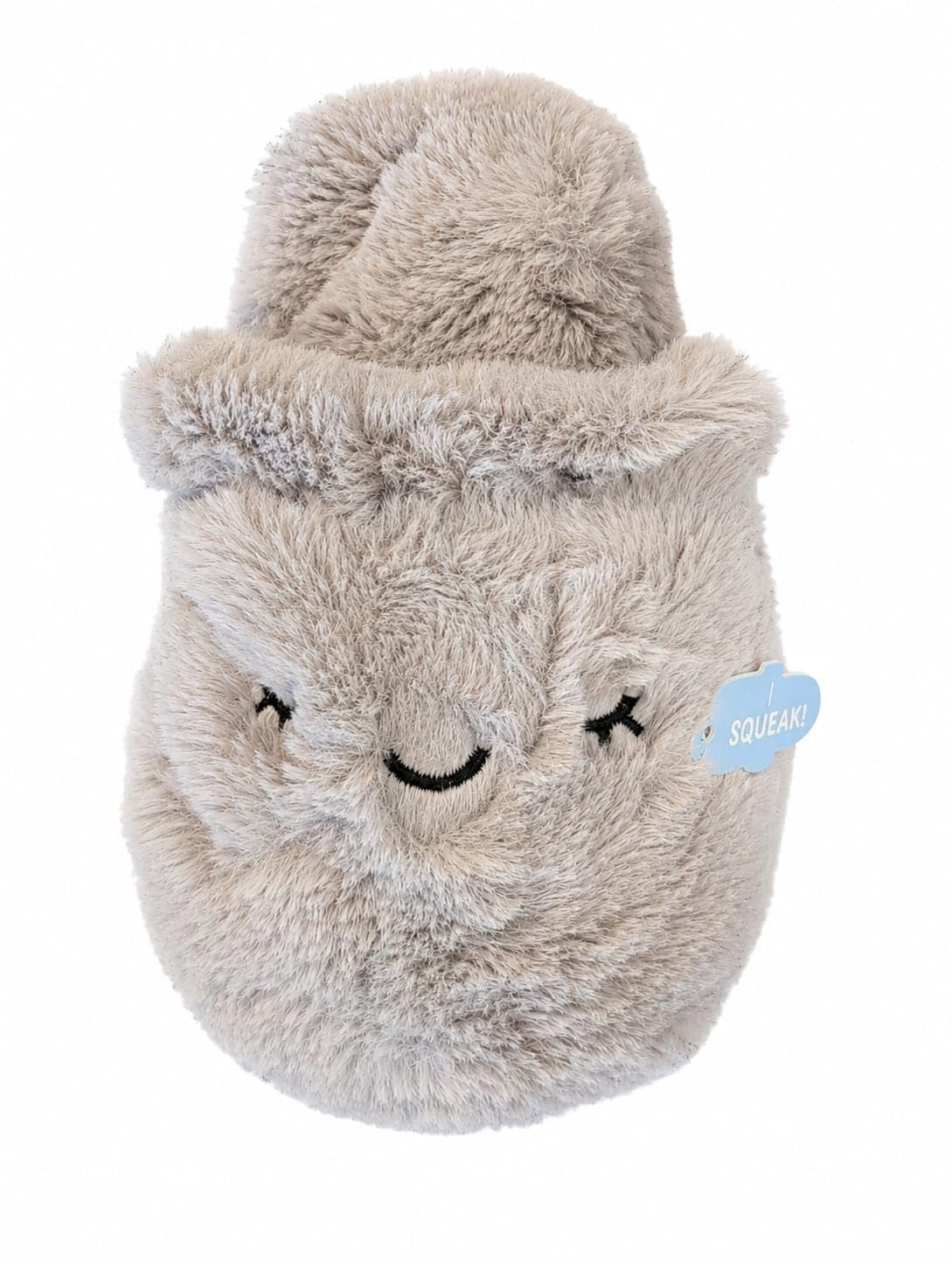 Slipper Dog Toy, Spueaky Plush Dog Toy for Small Dogs, Soft Bite Toy with Squeaker, Fun Interactive Dog Toy for Puppies and Small Dogs - Grey