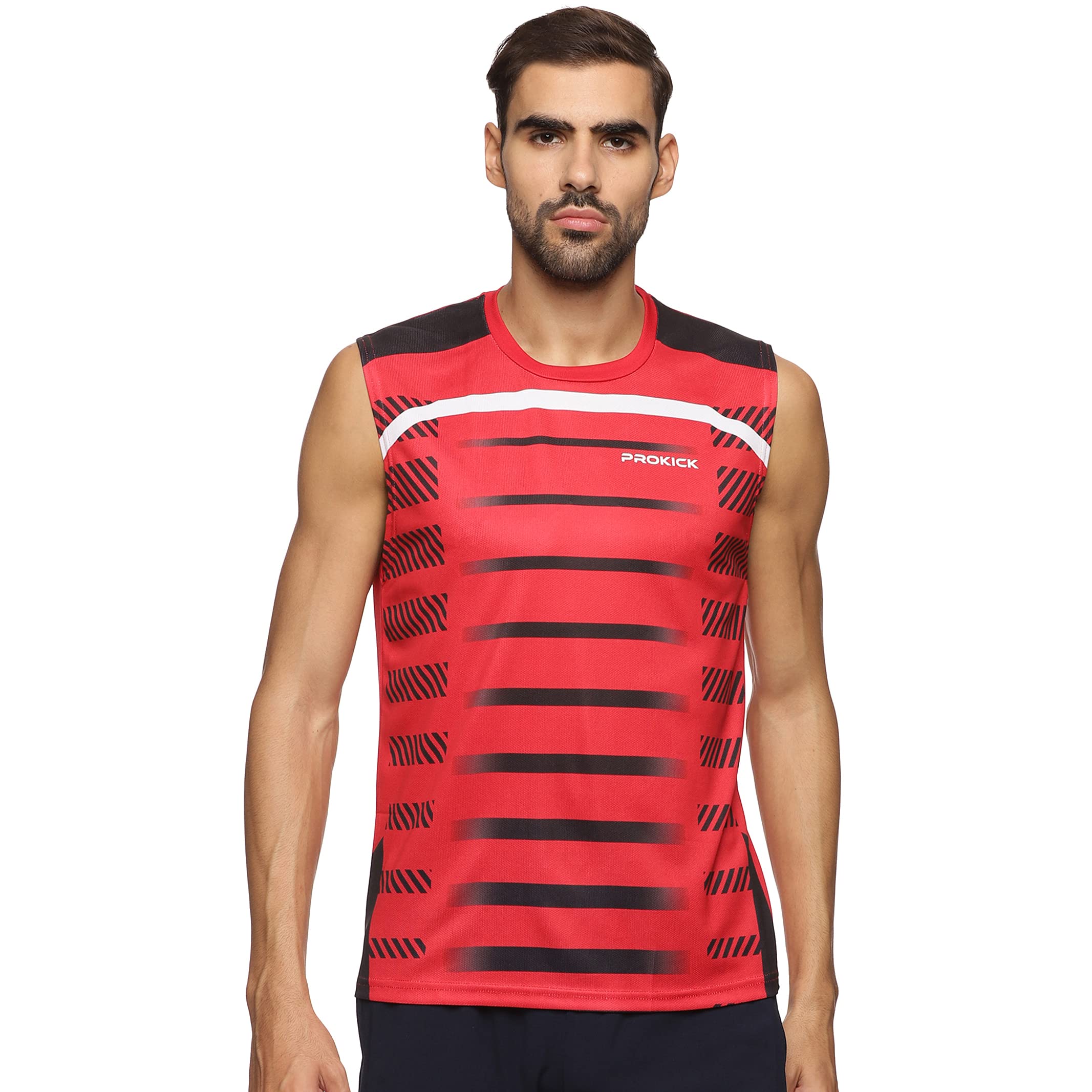 Prokick Round Neck Sleeveless Tank Top - Workout Running Beach Swimming and Sports Wear Tshirt|Gym T-Shirt, Cut Sleeves Vest for Men Multipurpose Sando for Men||Men Sleeveless Undershirts (Red-M) (B0BFL8LWVC) Amazon Price History, Amazon Price Tracker
