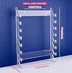 Facmogu Acrylic Drum Stick Holder, Drumstick Display Stand for 8 Pair of Sticks, Drumstick Organizer Holder for Display & Collector, Wands and Lightsabers, Wall Mounted Stick Holder for Decor (Clear)