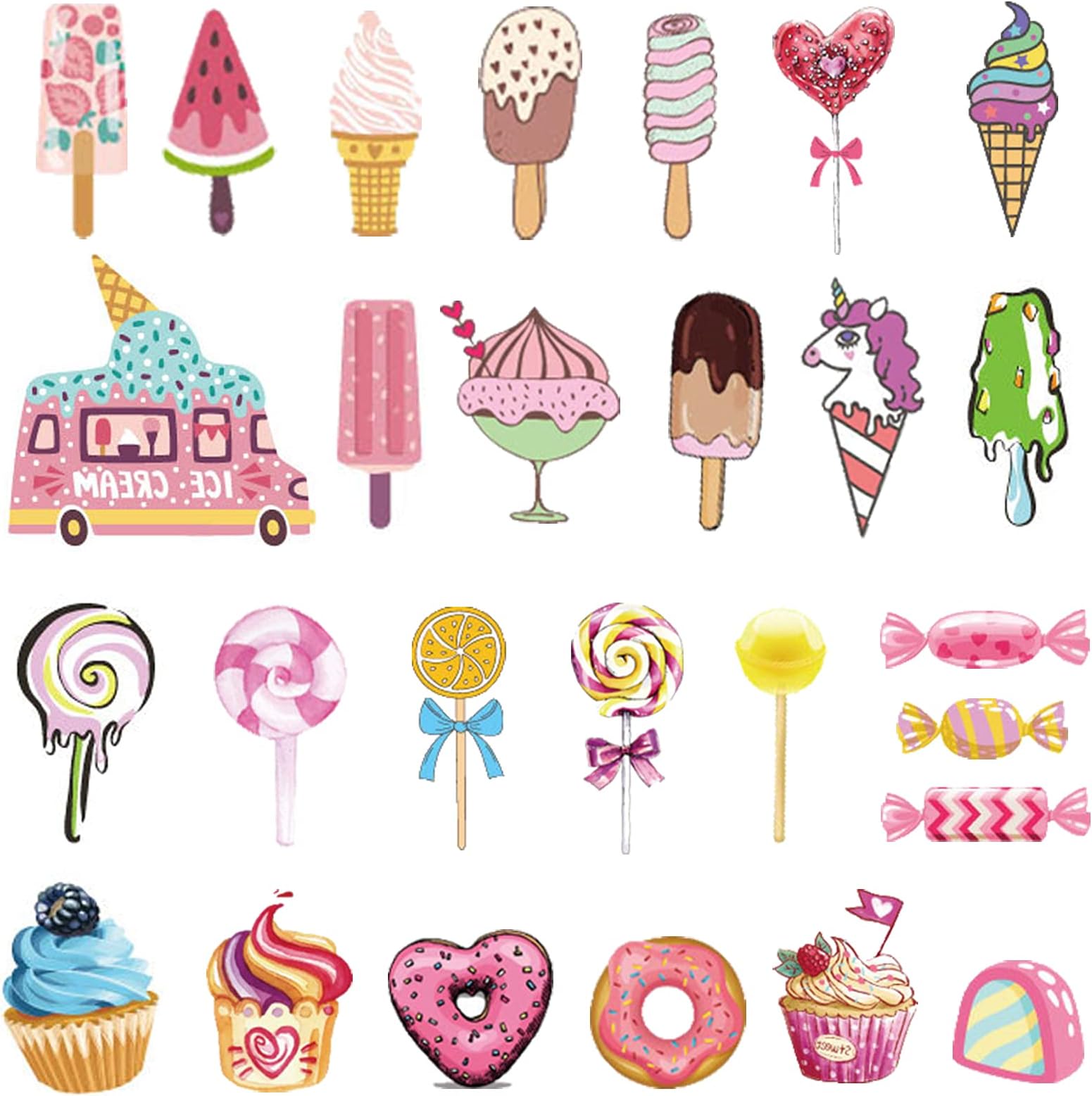 Ooopsiun Ice Cream Temporary Tattoos