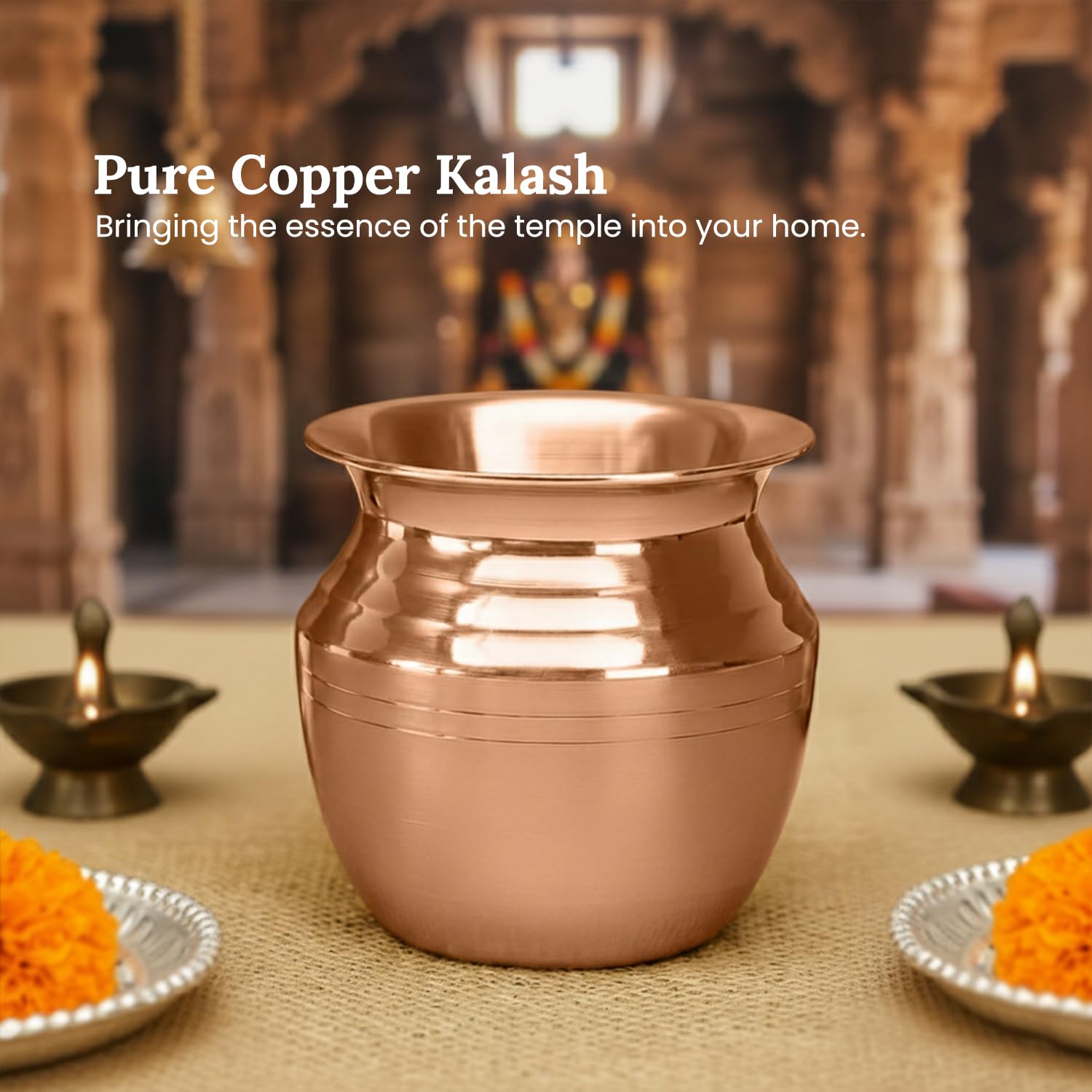 Pure Copper Kalash for Puja - Ekhasa -2 Pure Copper Kalash for Puja - Ekhasa -2