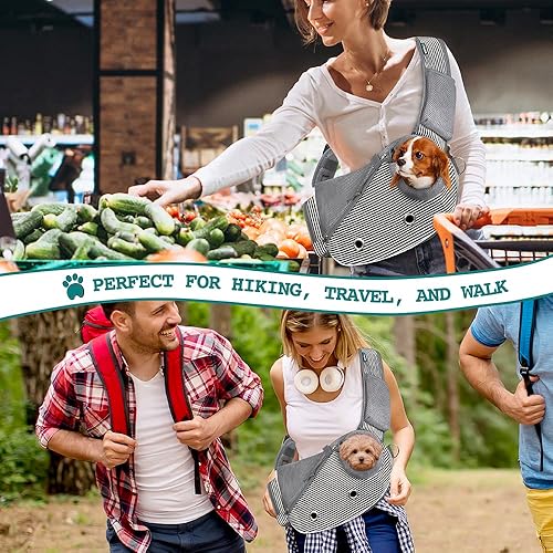 Miniatura 6 de PetAmi Transportador de perro para perros pequeños bolsa de transporte para cachorros bolsa de transporte para llevar gato mediano correa cruzada