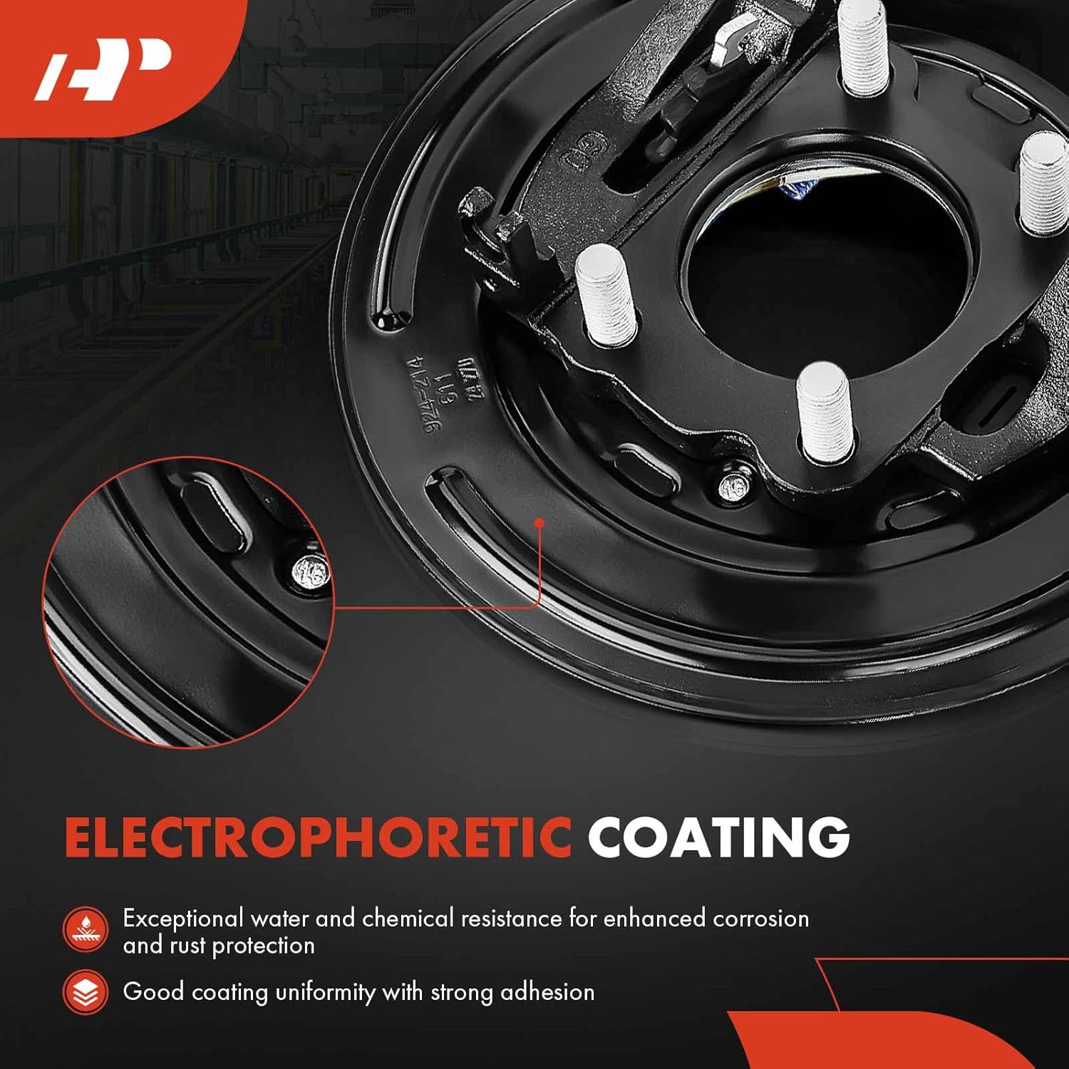 A-Premium Rear Loaded Parking Brake Backing Plate Assembly Compatible with GMC, Cadillac, Chevrolet Models - Silverado 1500 HD Classic, Suburban, Avalanche, Sierra 1500 HD, Yukon XL, Escalade ESV