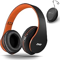 Vista 6 de ZIHNIC Auriculares Bluetooth sobre la oreja, auriculares estéreo inalámbricos y con cable plegables micro SD/TF, FM para teléfono celular, PC