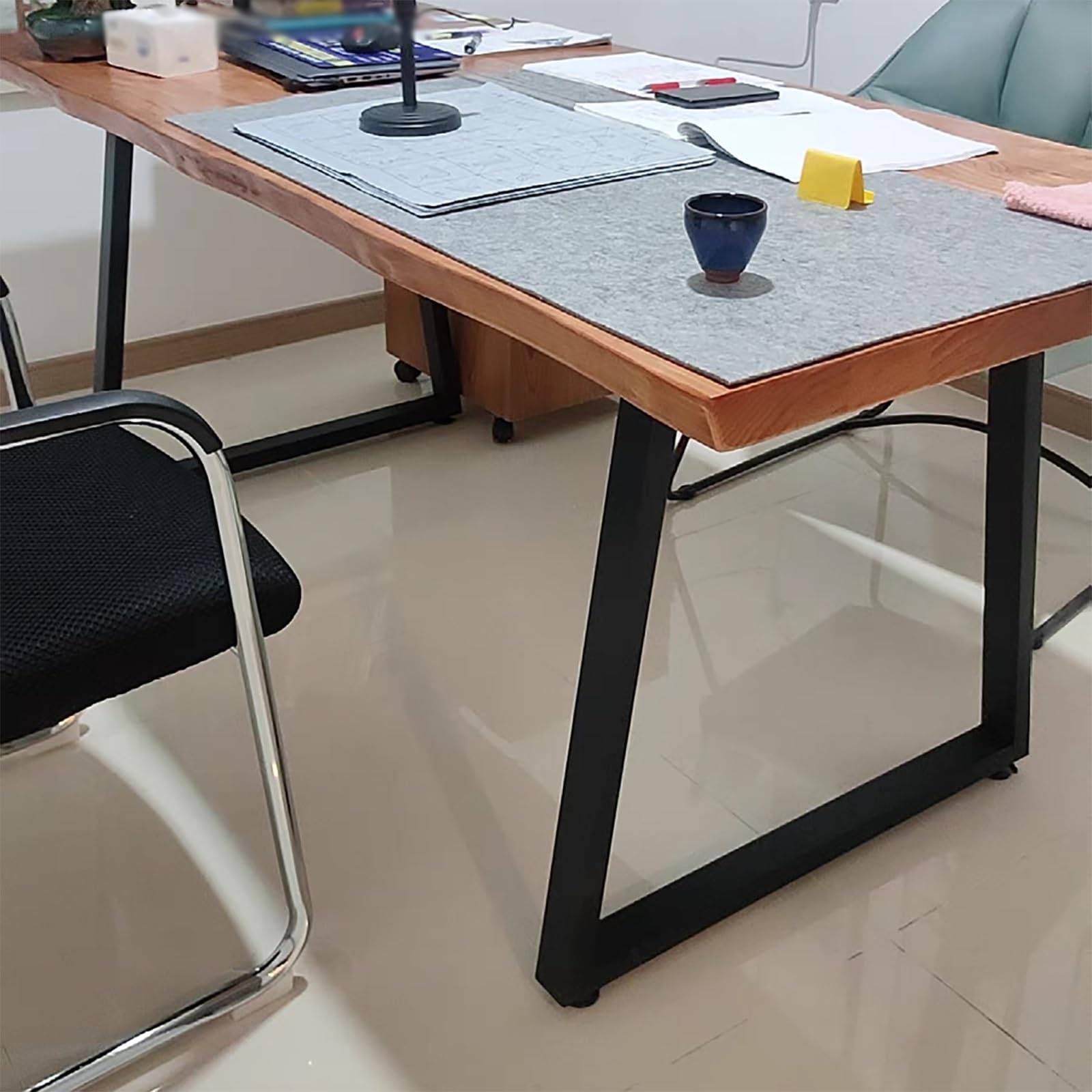 Metalowe nóżki meblowe, Nogi do biurek z wytrzymałego metalu, rustykalne nogi stołu Decory, żelazo DIY, nowoczesne, industrialne, zestaw 2 szt(72x40cm)